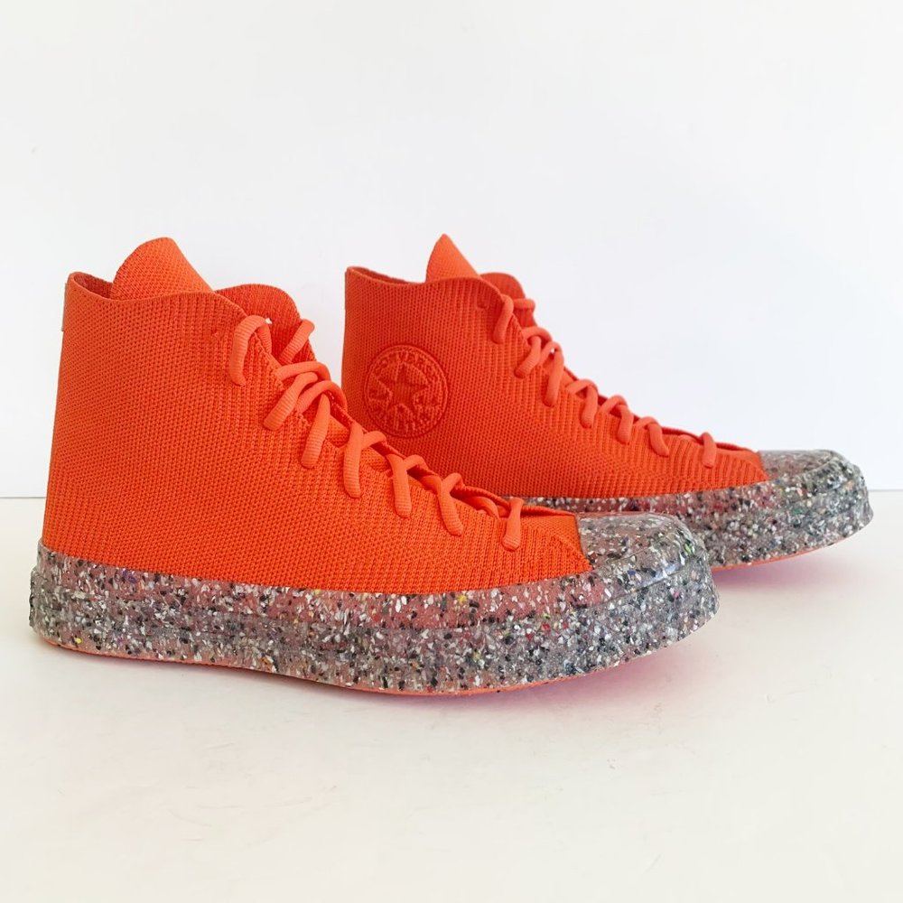 Converse Chuck 70 Renew Knit Orange Recycled High Top Sneaker Shoe Men 7 Women 9